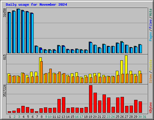Daily usage for November 2024