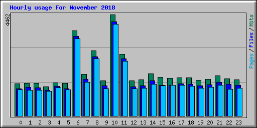 Hourly usage for November 2018