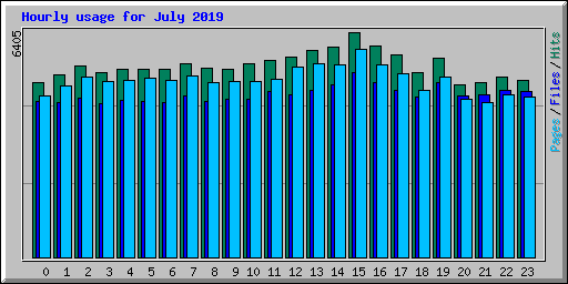 Hourly usage for July 2019