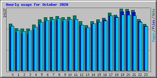 Hourly usage for October 2020