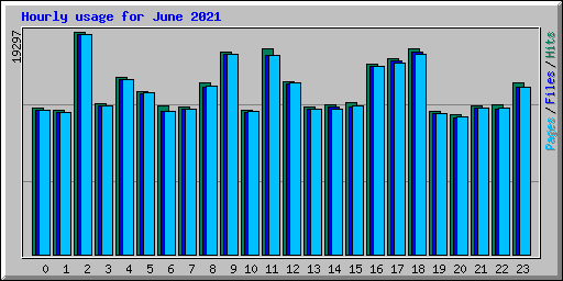 Hourly usage for June 2021