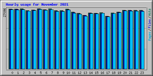 Hourly usage for November 2021