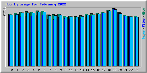 Hourly usage for February 2022