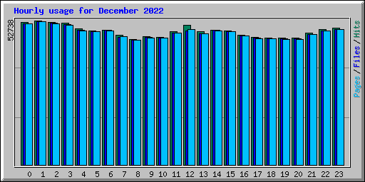 Hourly usage for December 2022