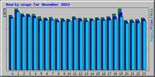 Hourly usage for November 2024