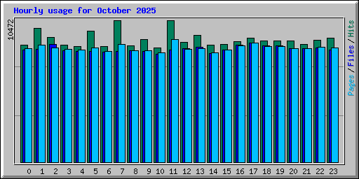 Hourly usage for October 2025