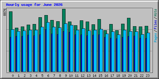 Hourly usage for June 2026